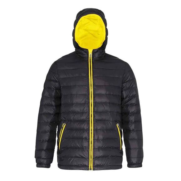 2786 MensOutdoor Water & Wind Resistant Padded Down Style Jacket/Coat / Black/